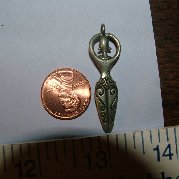 Silver Ornate Celtic Goddess Pendant - Picture 2 of 16